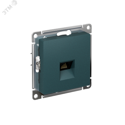 Розетка ATLASDESIGN компьютерная RJ45 механизм изумруд