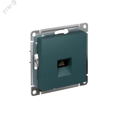 Розетка ATLASDESIGN компьютерная RJ45 механизм изумруд