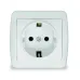 Розетка с заземлением наружная Клио 16А IP44 белая
