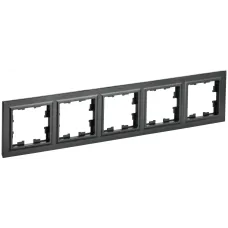 BRITE Рамка 5 постов РУ-5-БрЧ черный