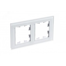 Рамка двухпостовая ATLASDESIGN NATURE, ОРГАНИЧЕСКОЕ СТЕКЛО БЕЛЫЙ