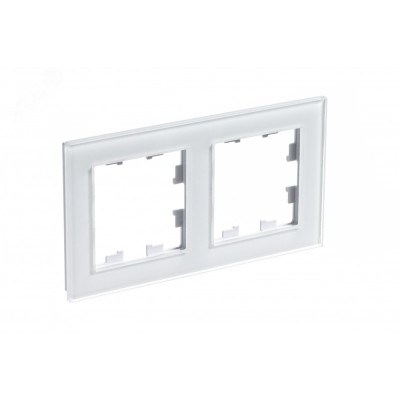 Рамка двухпостовая ATLASDESIGN NATURE, ОРГАНИЧЕСКОЕ СТЕКЛО БЕЛЫЙ