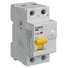 KARAT Устройство защиты от дугового пробоя c автоматическим выключателем 1P+N C 32A IEK