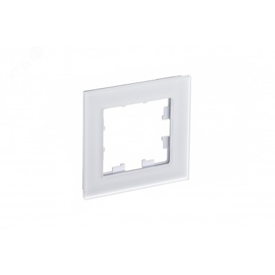 Рамка однопостовая ATLASDESIGN NATURE, МАТОВОЕ ОРГАНИЧЕСКОЕ СТЕКЛО БЕЛЫЙ