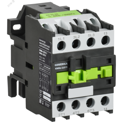 Контактор КМИе-22511 25А 400В/АС3 1NC GENERICA