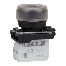 Кнопка КМЕ4620м-черный-2но+0нз-цилиндр-IP65