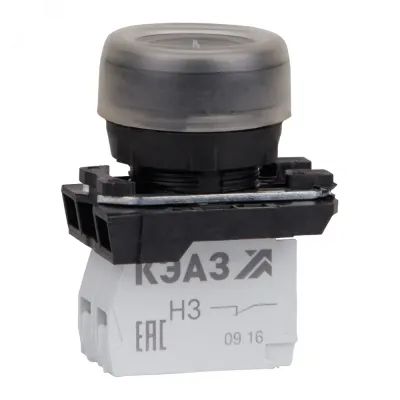Кнопка КМЕ4620м-черный-2но+0нз-цилиндр-IP65