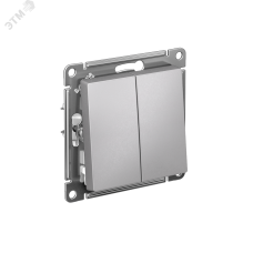 ATLASDESIGN 1-клавишный ПЕРЕКЛЮЧАТЕЛЬ, сх.6, 10АХ, быстрозажимные клеммы, АЛЮМИНИЙ