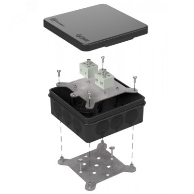 Коробка огнестойкая для о/п двухкомпонентная 60-0303-9005-FR6.0-4 Е15-Е120 100х100х40