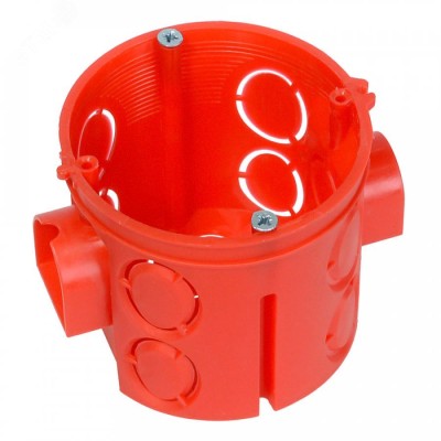 Коробка установочная углубленная 80-0510С         безгалогенная (HF) 68х62 с саморезами (140шт/кор)