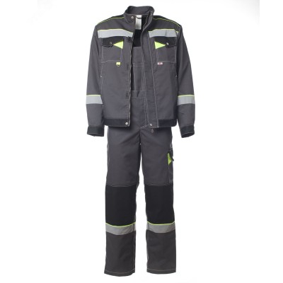 Костюм Корвет с СОП куртка ткань, полукомбинезон летний цвет темно-серый,черный,лимон 64-66 128-132,182-188