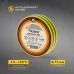 Изолента ПВХ KRANZ 0.13х15 мм, 10 м, желто-зеленая 10шт