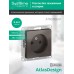 Розетка ATLASDESIGN без заземления 16А механизм мокко
