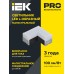 Светильник LED L-образн. 1010 8Вт 6500К 117х117мм чер. IEK