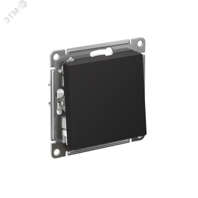 ATLASDESIGN 1-клавишный ВЫКЛЮЧАТЕЛЬ 2-полюсный, 10А, мех., КАРБОН