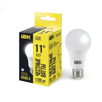 Лампа LED A60 груша 11Вт 230В 6500К E27 IEK