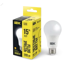 Лампа LED A60 груша 15Вт 230В 3000К E27 IEK