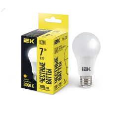 Лампа LED A60 груша 7Вт 230В 3000К E27 IEK
