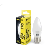 Лампа LED C35 свеча 5Вт 230В 4000К E27 IEK