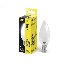 Лампа LED C35 свеча 9Вт 230В 4000К E14 IEK