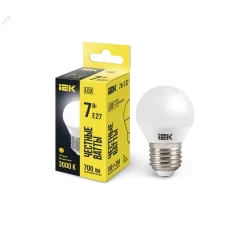 Лампа LED G45 шар 7Вт 230В 3000К E27 IEK