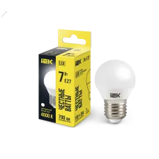 Лампа LED G45 шар 7Вт 230В 4000К E27 IEK