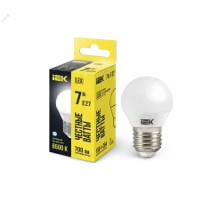 Лампа LED G45 шар 7Вт 230В 6500К E27 IEK