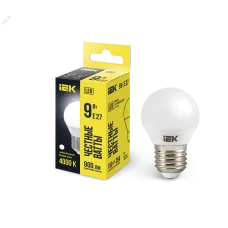 Лампа LED G45 шар 9Вт 230В 4000К E27 IEK