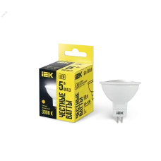 Лампа LED MR16 софит 5Вт 230В 3000К GU5.3 IEK