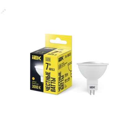 Лампа LED MR16 софит 7Вт 230В 3000К GU5.3 IEK