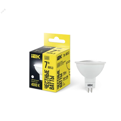 Лампа LED MR16 софит 7Вт 230В 4000К GU5.3 IEK