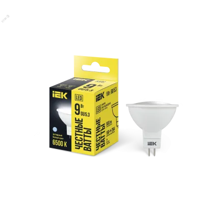 Лампа LED MR16 софит 9Вт 230В 6500К GU5.3 IEK