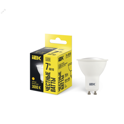 Лампа LED PAR16 софит 7Вт 230В 3000К GU10 IEK