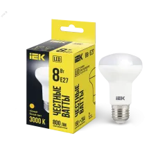 Лампа LED R63 рефлектор 8Вт 230В 3000К E27 IEK