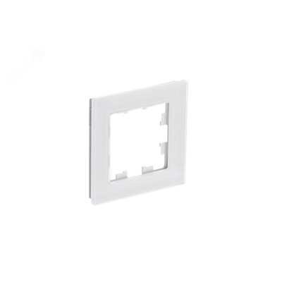 ATLASDESIGN NATURE 1-постовая РАМКА, НАТУРАЛЬНОЕ СТЕКЛО, БЕЛЫЙ