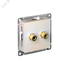 Аудиорозетка ATLASDESIGN двухместная жемчуг