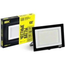 Прожектор LED СДО 06-100 IP65 4000К черный IEK