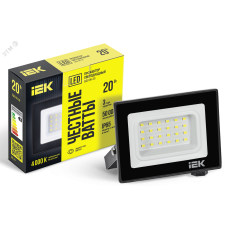 Прожектор СДО 06-20 светодиодный черный IP65 4000 K IEK