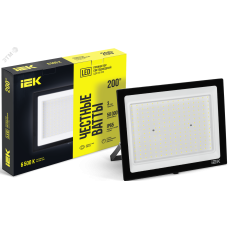 Прожектор СДО 06-200 светодиодный черный IP65 6500 K IEK