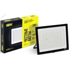 Прожектор СДО 06-200 светодиодный черный IP65 6500 K IEK