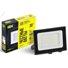 Прожектор СДО 06-30 светодиодный черный IP65 6500 K IEK