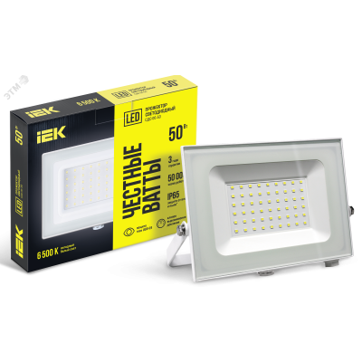 Прожектор LED СДО 06-50 IP65 6500K белый IEK
