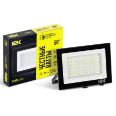 Прожектор СДО 06-50 светодиодный черный IP65 6500 K IEK