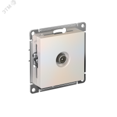 Розетка ATLASDESIGN TV проходная 4DB механизм жемчуг