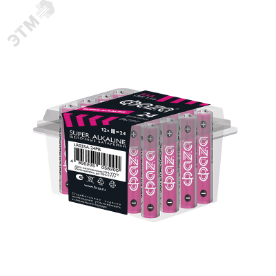 Элемент питания батарейки щелочные LR03 Super Alkaline PB-24 ФАZА
