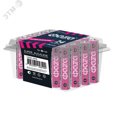 Элемент питания батарейки щелочные LR 6 Super Alkaline PB-24 ФАZА