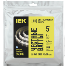 Лента LED 5м LSR-2835W60-4,8-IP65-12В IEK