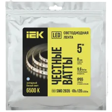 Лента LED 5м LSR-2835W120-9,6-IP65-12В IEK
