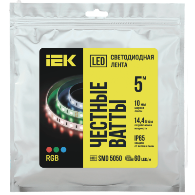 Лента LED 5м LSR-5050RGB60-14,4-IP65-12В IEK