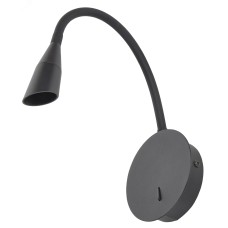 Светильник светодиодный 4701 настенный регулируемый прикроватный Светильник 3Вт 3000К IP44 черный